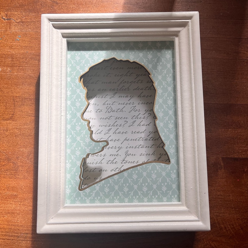 Framed Silhouette Art with White Frame